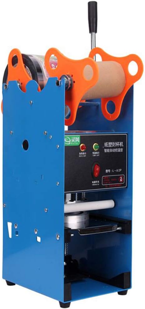 Sealer 300W Automatic Bubble Tea Cup Sealing Machine Bubble Tea Drink Pressure Lid Sealing Maker Bubble Milk Tea Shop Closure Cup Sealing Machine 300-500 Cups/Hr