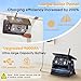 Dual RV Backup Camera Wireless for Trailer: Easy Setup Solar RV Rear View Camera with 7-inch Recording Monitor - 4 Channels Strong Magnetic HD 1080P Long-Battery Life for Camper, Truck, Fifth Wheel