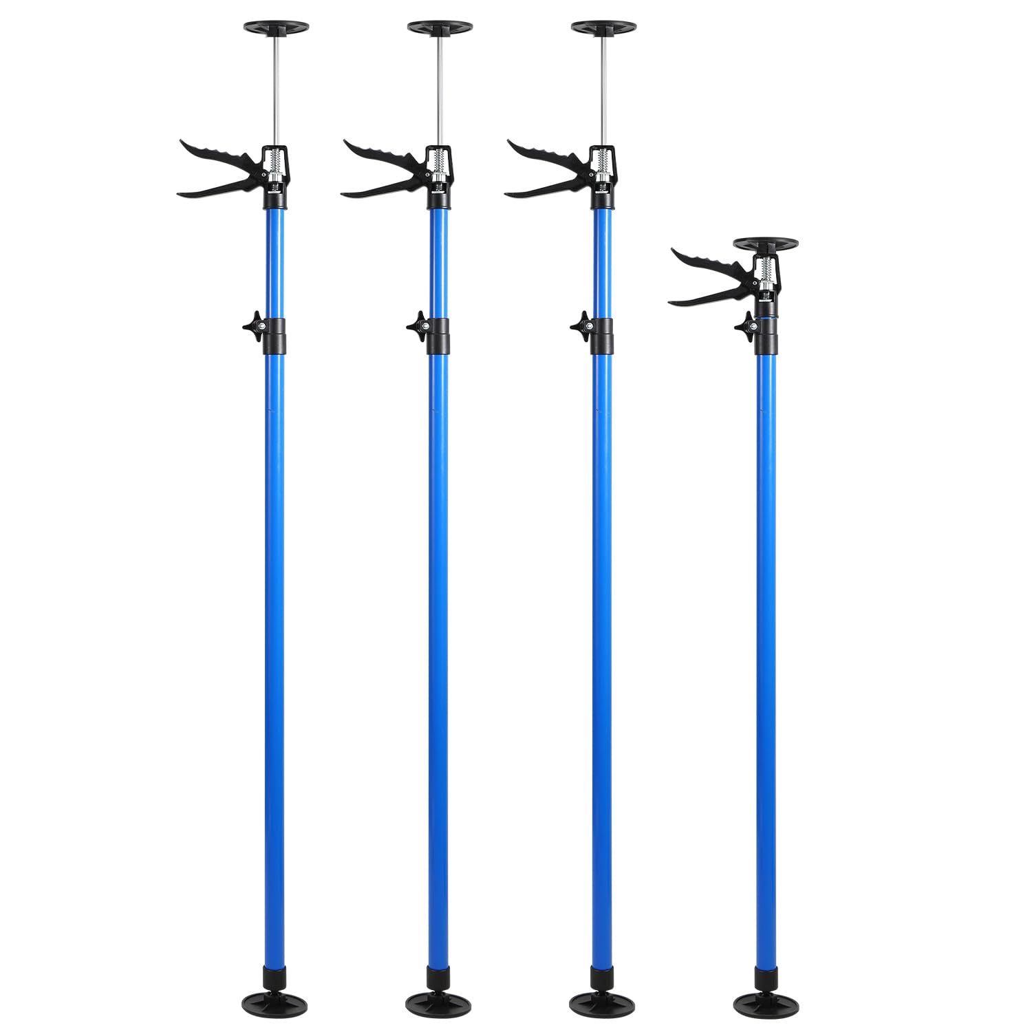 𝐉𝐚𝐱𝐠𝐮𝐨𝐦 Deckenstütze Montagestütze 4er Set, 115-290 cm höhenverstellbare Teleskopstütze, 50 kg Tragkraft, 10 cm rutschfeste Pads, Einhandstütze für Trockenbau Türrahmen