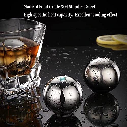 Set de 2 piedras de whisky reutilizables de acero inoxidable miniatura 6