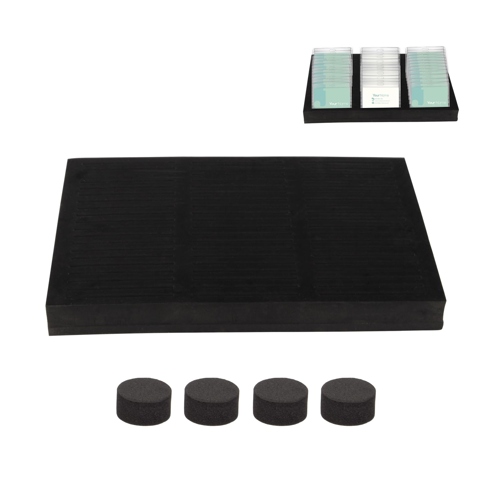 Lxmxgk Name Badge Holder, ID Badge Tray Organizer, 60 Slots, Plastic, Lightweight, Workplace & Event Access