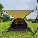 Honseadek Tienda de campaña ultraligera para una persona con postes de aluminio y base impermeable. (marrón)