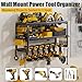 Amoowis Power Tool Organizer, 7 Drill Holder for Tool Organizer, Storage and Organization for Garage, Heavy Duty Metal Tool Shelf Utility Rack for Cordless Power Tools Suitable for Pegboard/Workshop
