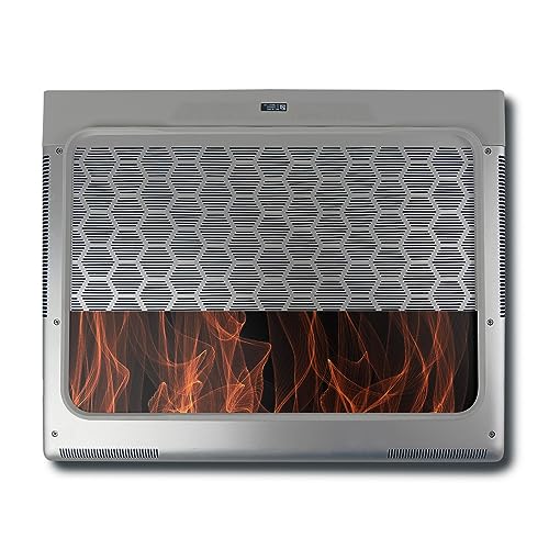 Image of MightySkins Skin Compatible with Alienware X16 R1 (2023) Full Wrap Kit - Charcoal Flames | Protective, Durable, and Unique Vinyl Decal wrap Cover | Easy to Apply & Change Styles | Made in The USA