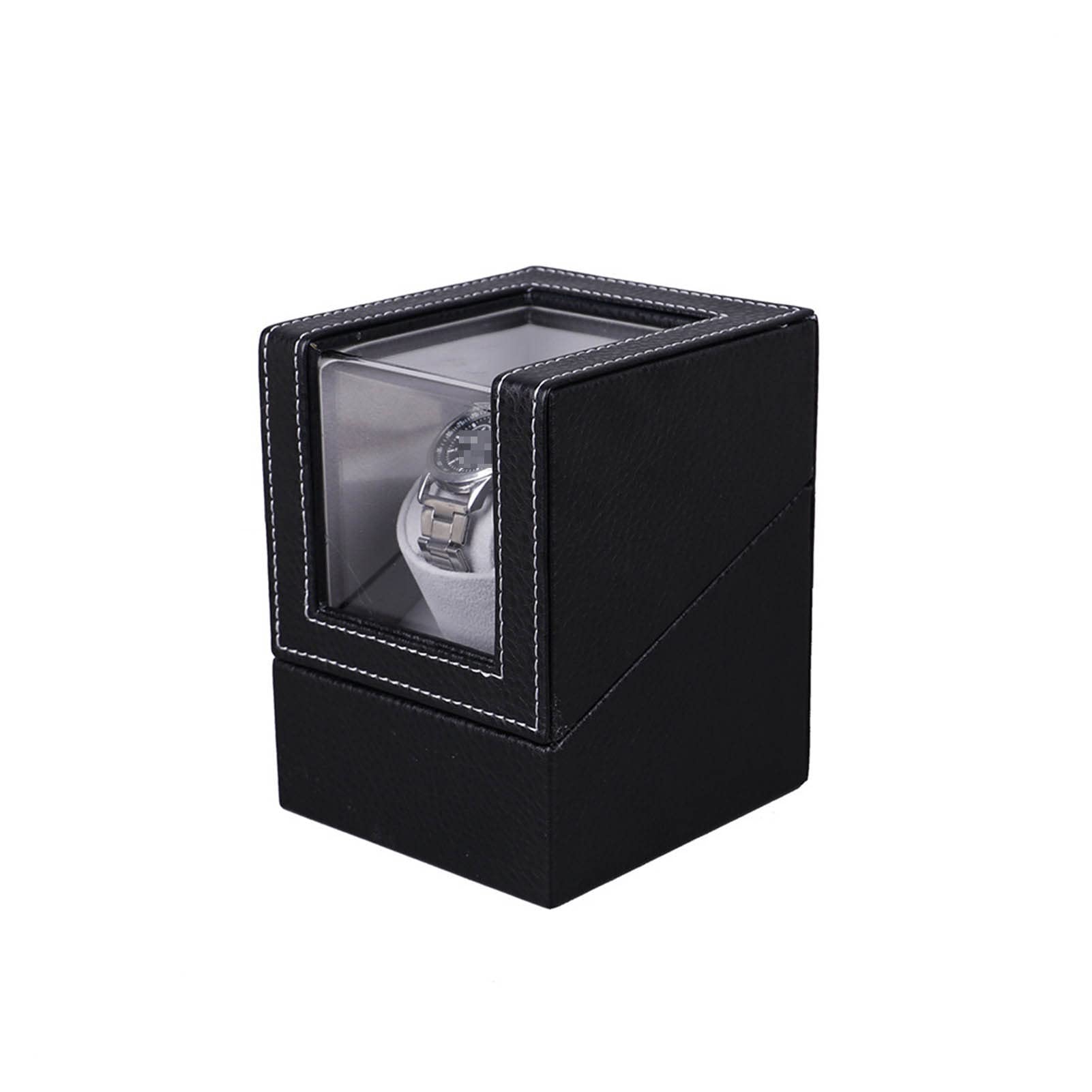 CGCSYZ Watch Winder Mechanical Watch Automatic Winding Box Motor Box Table Shaker Rotate Table Box Shake Table Tool Rotary Table Device Automatic Watch Winder Box (Black PU)