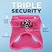 Best Pet Supplies Voyager Step-in Air Harness - All Weather Mesh, Reflective, No Pull Harness for Dogs, Cats - Secure with Hook & Loop Fastener, Buckle, Double D-Rings - Fuchsia, L