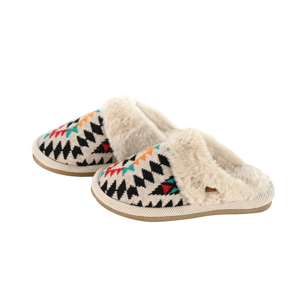 C.C Multi-Option Colorful Slip-On Slippers With Faux Fur Lining Indoor-Outdoor House For Women