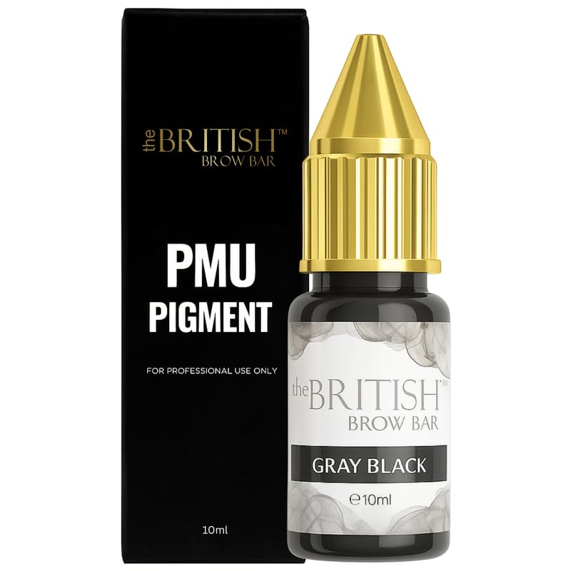 THE BRITISH BROW BAR Gray Black PMU Pigment Tattoo Ink(Grey 10 ml)-picture-24