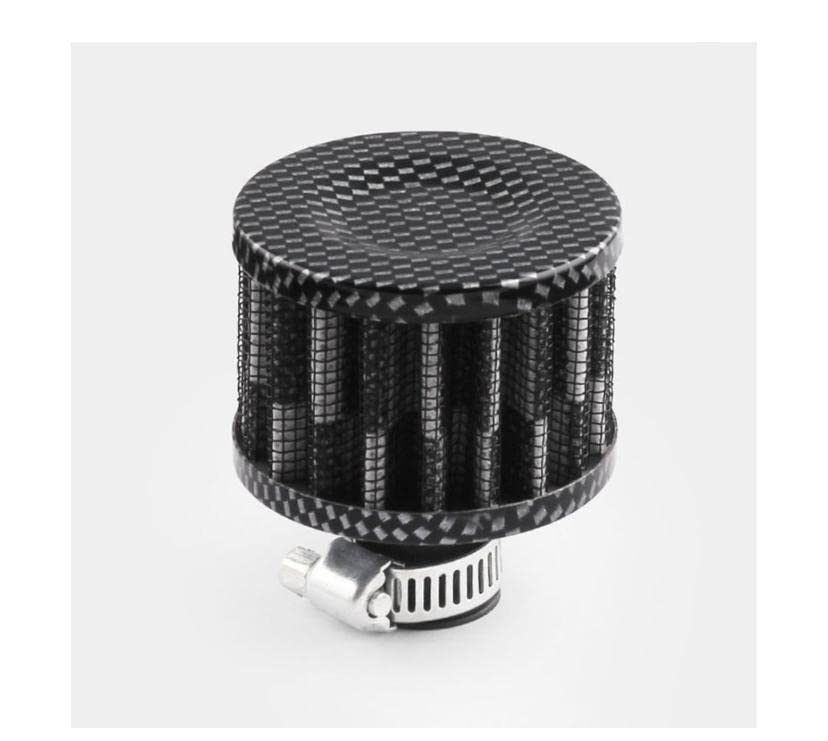 AUTO MT Universal Interface BIKE CAR Air Filters CARBON 12Mm Air Intake Small Mushroom Head Air Filter Modified Air Intake Filter Turbo Vent Crankcase (CARBON 12Mm Turbo BIKE CAR Air Filters)