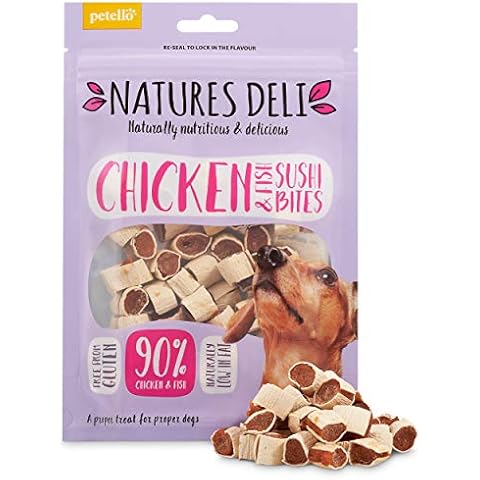 Natures Deli Chicken And Fish Sushi Bites - High Protein, Natural Flavour, Nutritious, Low Fat Dog Treats - 100g Cover