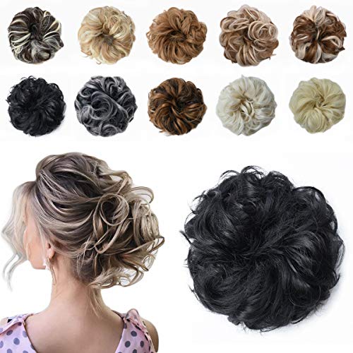 Scrunchies Hairpieces Curly Hair Extensions Donut Chignon Updo Messy Hair Bun (1)