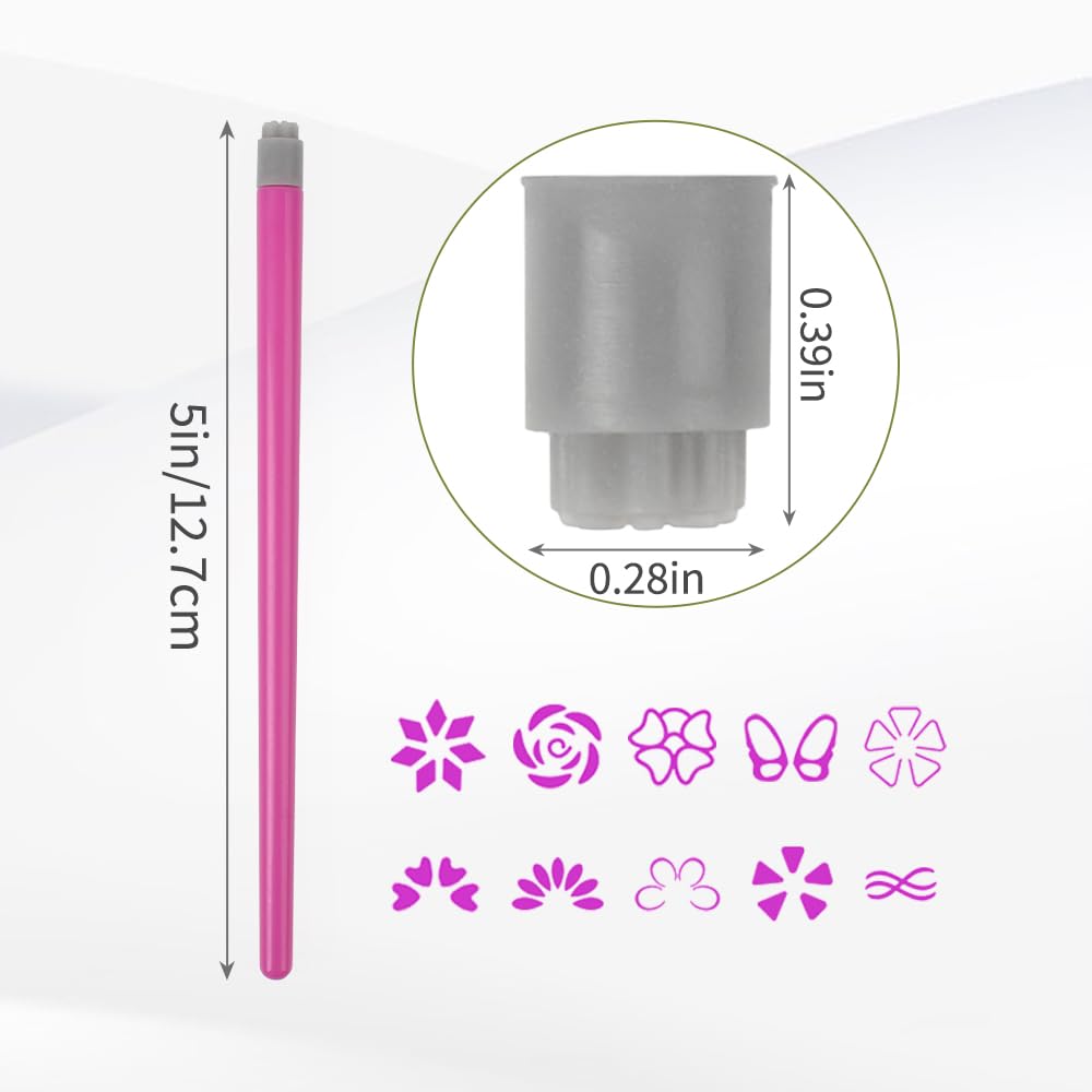 10Pcs Nail Art Stamp Pen, Flower Butterfly Nail Stamper Pen, DIY Nail Art Tools for Women & Girls Party and Homes Manicures