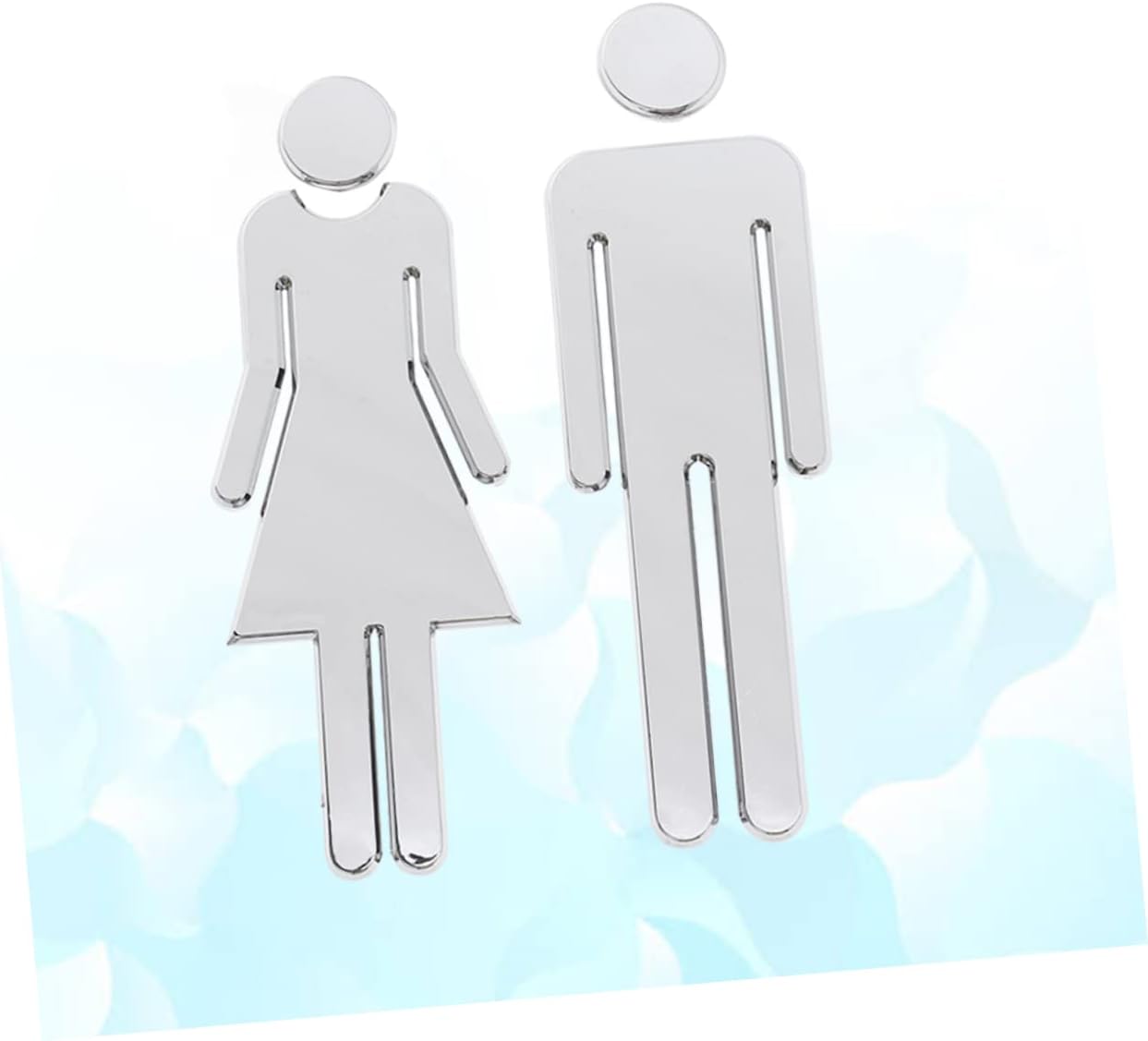 1pair Restroom Signs Toilet Wall Stickers No Fading for Office Hotel School Decor