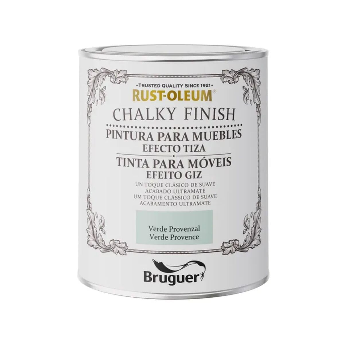 RUST-OLEUM CHALKY ACABAMENTO MÓVEIS VERDE PROVENCAL 0,750l 5733888 BRUGUER