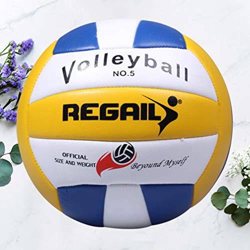 Bola de Treino de Vôlei Tamanho Padrão Besportble, Bola Esportiva Macia para Jogos ao Ar Livre (Azul