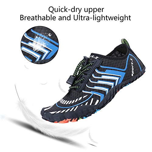 Image of MAYZERO Water Shoes Men Women Swim Surf Shoes Beach Pool Shoes Wide Toe Hiking Aqua Shoes Winter House Slippers