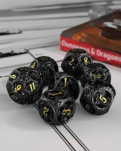 Joylord Dnd Dice Set - Elegant Dungeons And Dragons Dice With Tree Vine Dragon Design - Premium Metal Dnd & D&D Dice #TOP4