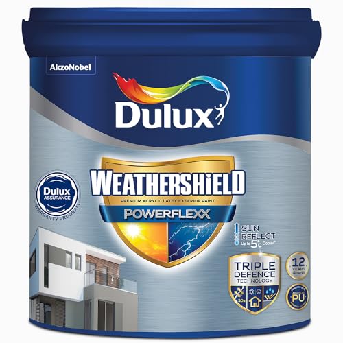 Image of Dulux Weathershield Powerflexx Exterior Emulsion Paint (20L, SOUTHERN FOREST) | PU-Modified Acrylic Formula | Crack Resistant & Weatherproof | Algae & Fungus Guard | High Gloss Finish
