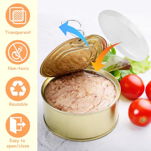 Deepton 6 Stück Dosendeckel 400 g, 75 mm Deckel für Dosen, Waschbar Dosendeckel Katzenfutter Hundefutter, Tierfutterdosen für Aufbewahrung Hunde Katzen Tierfutter