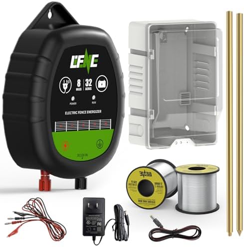 Tractor Supply Electric Fence Options You Didn't Know You Needed 2 Lifence AC&DC 2 in 1 Powered Supply 8 Mile Electric Fence Energizer for Preventing Wild Animals Intruding 32 Acre Input 12V Output Voltage 10KV 1 Joule Deter Predators Contain Cattle Cow and Livestock