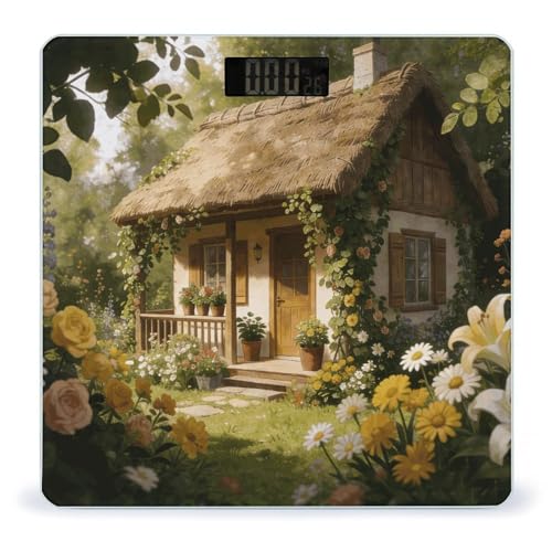 Báscula digital de baño con pantalla LED y vidrio templado miniatura 1