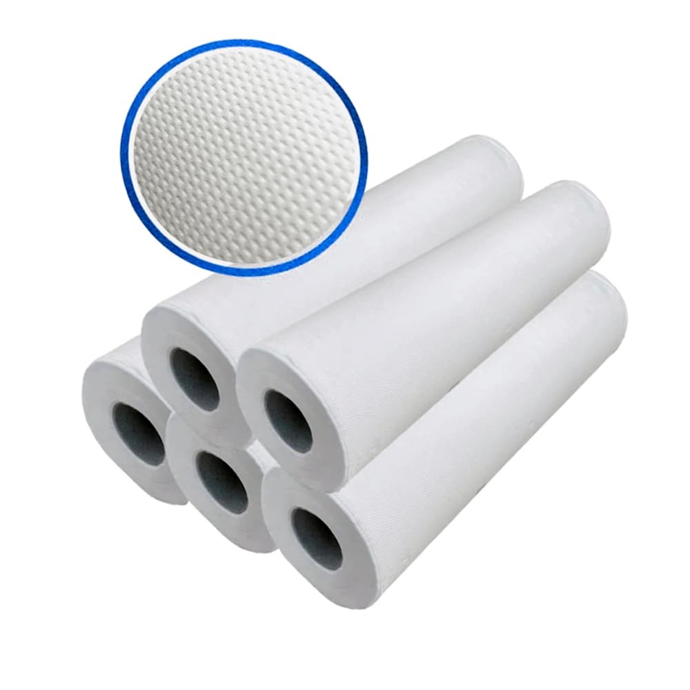 9 rouleaux de 135 feuilles = 1215 feuilles drap d'examen 50cmx35cm micro gaufré 100% pure ouate drap hygiénique pour esthétique gynécologie pédiatrie thérapie confort optimal Qualité professionnelle | Confort optimal pour les patients,Hygiène irréprochabl