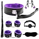 Sieben StüCk Lila Glattes Leder Verstellbares SportzubehöR, Familie Yoga Elastikband, Liebhaber ZubehöR, Paar Geschenk