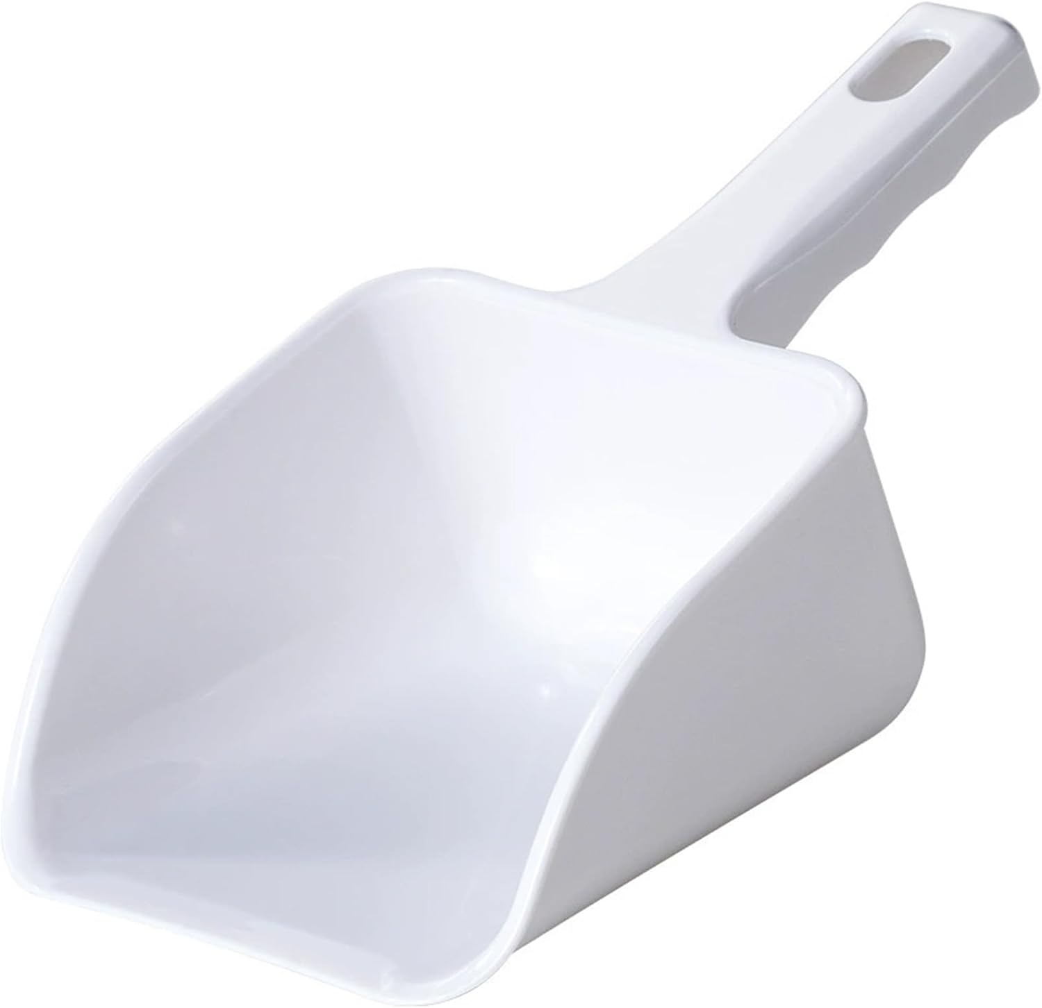 Plastic Scoop for Freezer, White, Durable Hand Scoop for Ice and Dry Goods