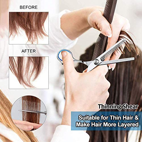 Bubuxy Hair Scissors, Premium Hairdressing Scissors, Professional Hair Cutting Kits Thinning Shears Hairdressing Set - Image 5