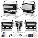 Doraystar Berceau électrique intelligent Bluetooth Smart Next to Me, berceau de chevet pliable et convertible, berceau pour cododo pour bébé, berceau de chevet pour bébé avec musique, télécommande et