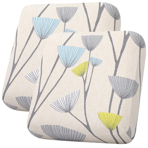 hyha Printed Couch Cushion Covers, Sofa Covers Washable for 2 Cushion Couch