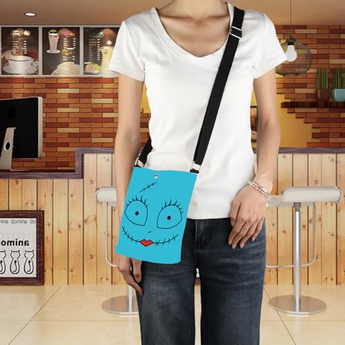 BDPWSS Cartoon Face Inspired Gifts Horror Movie Cossbody Bag Scary Movie Themed Gifts Spooky Season Gift3