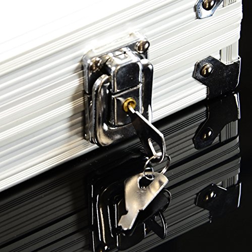 SONLEX Pokerkoffer mit 300 500 Pokerchips abschließbar Pokerkarten Zubehör Deluxe Pokerset Casino Aluminium Chipsanzahl wählbar (300 Chips) – Bild 6