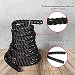 ZENY Exercise Battle Rope 1.5/2 Inch Diameter 30ft/40ft/50ft Length Poly Dacron Workout Exercise Training Rope Core Strength Muscles Building Conditioning Rope Home Gym Equipment - Image 2