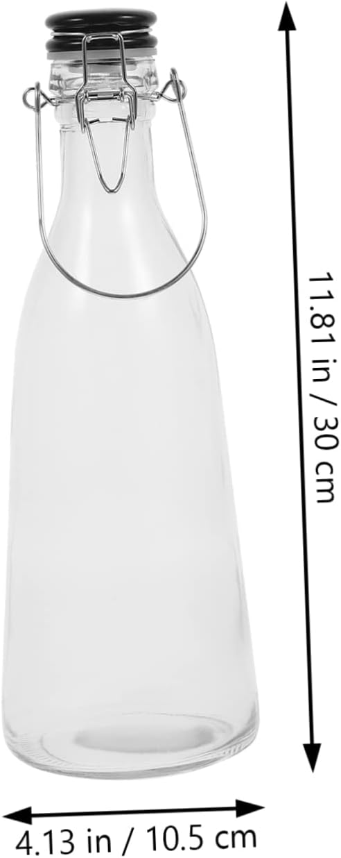 1pcs Beverage Dispenser and Seasoning Glass Bottle Airtight Stopper for Storing Vinegar Sauce and Juices Kitchen Accessory for Condiments and Dressings