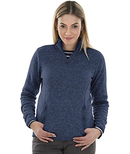 Image of Charles River Apparel womens Heathered Fleece Pullover