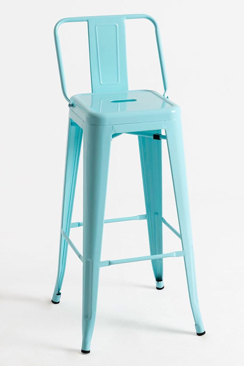 Regalos Miguel - Packs High Stools - Pack 2 Torix Stools Backrest - Sky Blue