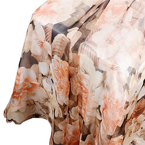 SANGTREE Women's Chiffon Boho Elastic Waist Floral Print Maxi Skirts2