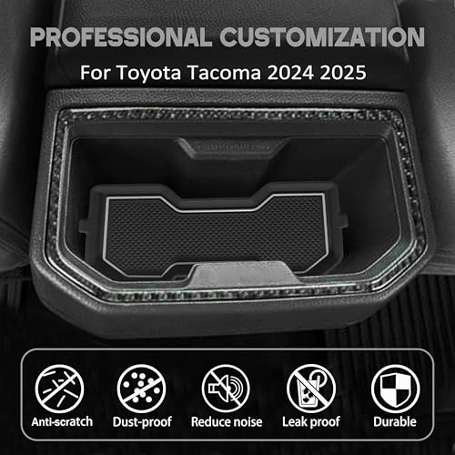 Portavasos 3D para Toyota Tacoma Accesorios 2024-2026 2Pzs Gris miniatura 2