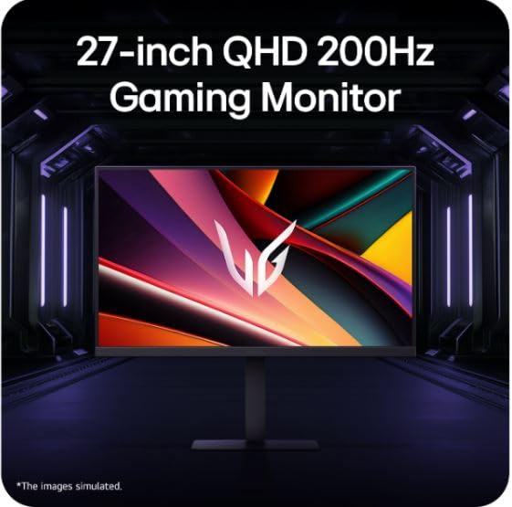 Image of LG Ultragear G6 27G640A 27 inch QHD Gaming Monitor | 300Hz IPS, 1ms GtG, NVIDIA G-SYNC, FreeSync Premium, DCI-P3 95%, VESA DisplayHDR 400, USB-C PD 15W, Adjustable Stand, Black