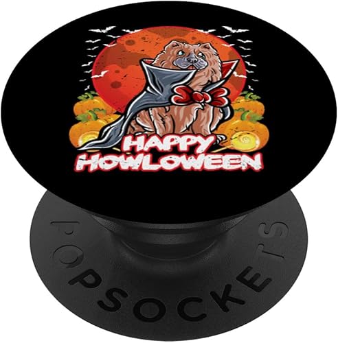 Chow Chow Happy Halloween Costume Vampire PopSockets Standard PopGrip