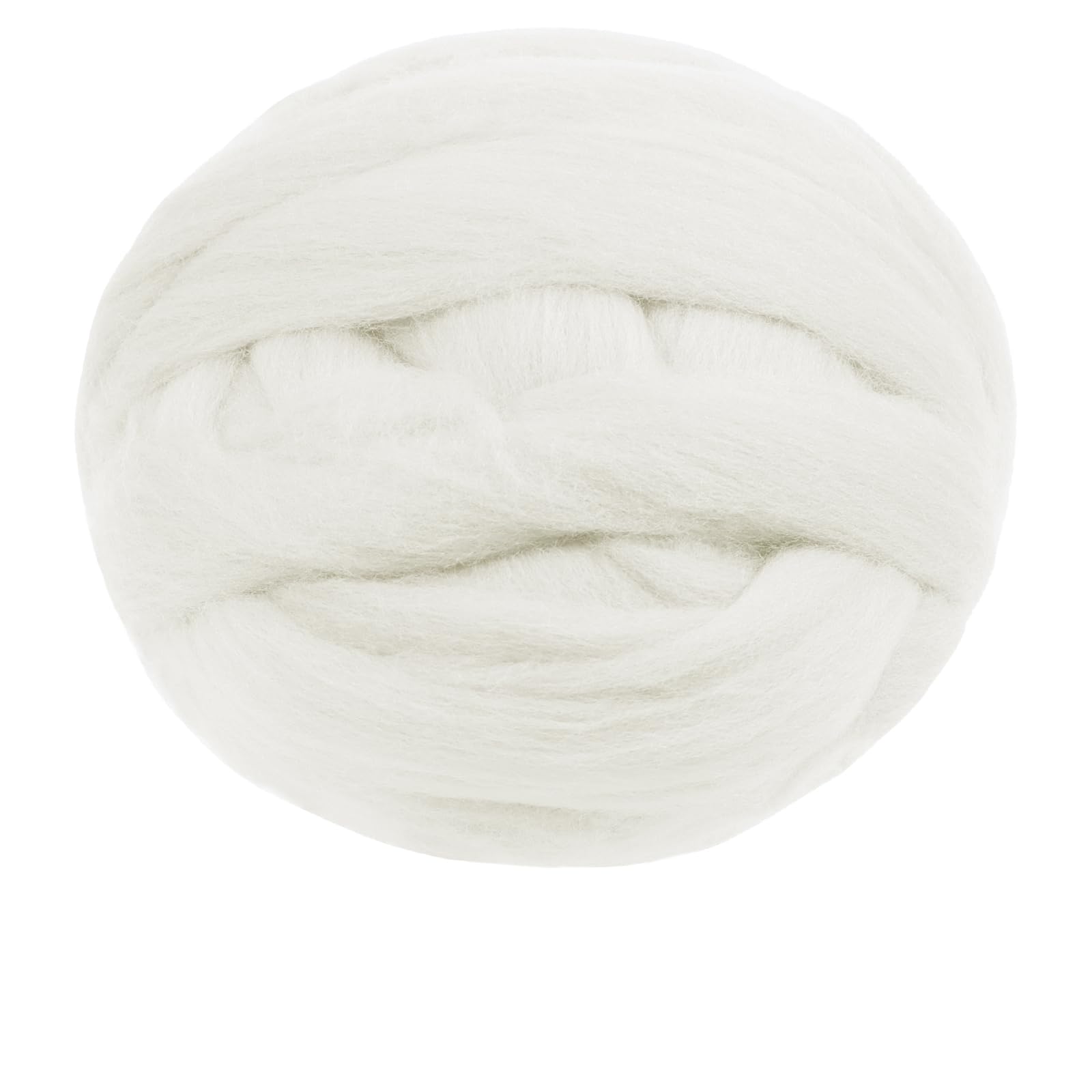JeogYong Needle Felting Wool, 3.53oz Wool Roving Chunky Wool Yarn, White Wool Roving Yarn for Needle Felting, Wet Felting, Felting Projects, DIY Crafts