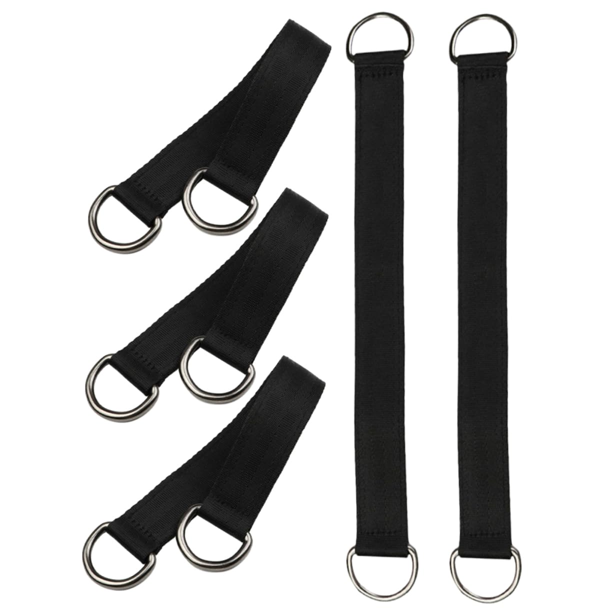 UPKOCH 5 Ensembles Sangle De Boucle Swing Remplacement Crochets De Balançoire Bretelles De Plein Air Chaise Hamac Suspendue Corde De Balançoire Noir en Acier Inoxydable 5 Pièces * 5