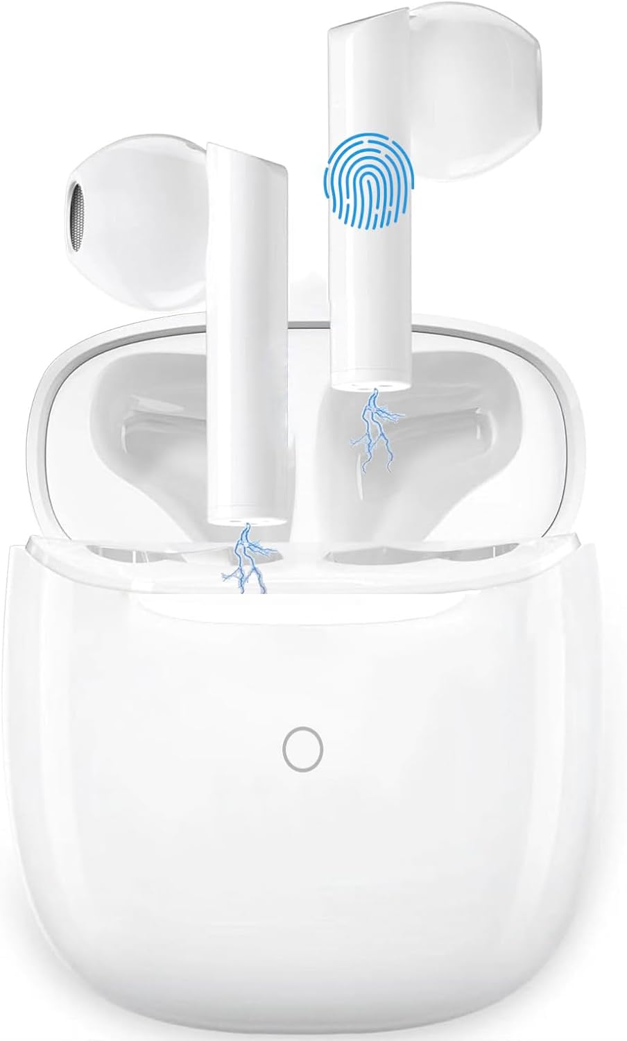 Wireless Earbuds, Bluetooth Earbuds Stereo Bass 40H Playback with Charging Box IPX7 Waterproof, in-ear Headphones with Built-in Microphone Premium Sound Quality, Inside for IPhone, Android