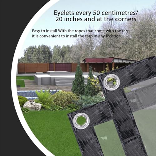 Lona de PVC transparente resistente 3x5m impermeable para techos y exterior 5