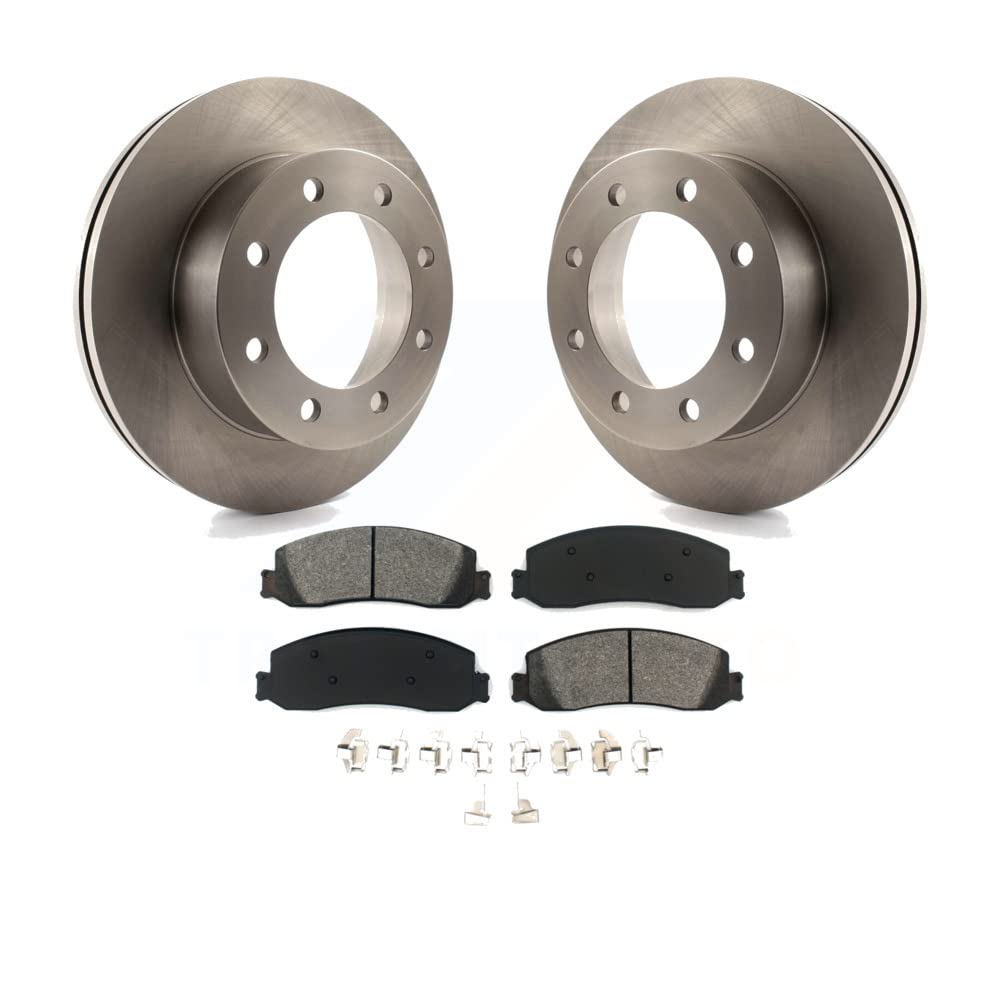 Transit Auto - Front Disc Brake Rotors And Semi-Metallic Pads Kit For 2011 Ford F-350 Super Duty 4WD With Dual Rear Wheels K8S-100149