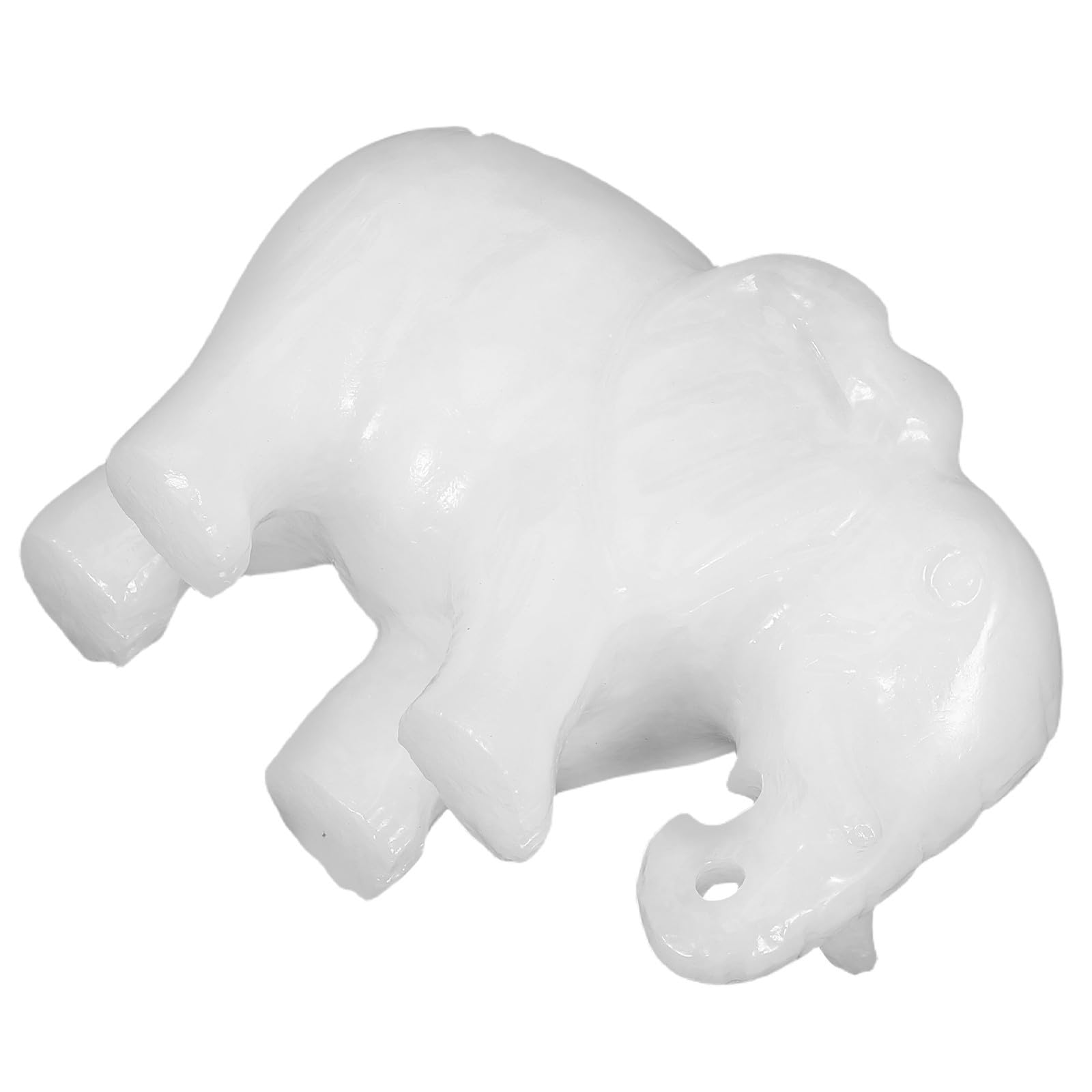 PACKOVE Escultura de Elefante de Jade Tallada y Amuleto de Buena Suerte Figura Decorativa Adorable Estatua de Animal Coleccionable para Hogar