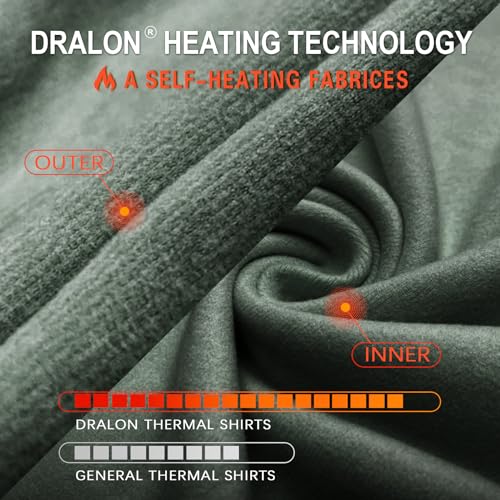 WOWENY Women Thermal Long Sleeve Shirt Fleece Lined Basic Fitted Tops Lace V Neck Undershirts Winter Tight Base Layer2