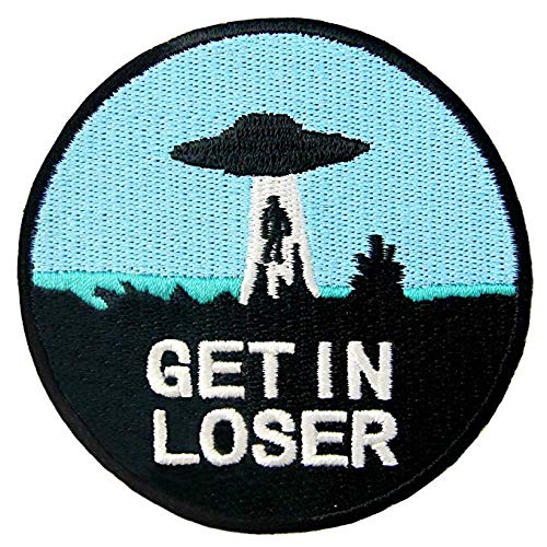 Antrix Tactical Random Loser Applique Iron On Sew On Emblem Patch Funny Get in Alien UFO Patch -Dia.3.15"