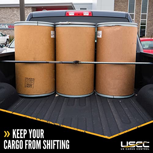 Image of US Cargo Control Ratcheting Cargo Bars for Pickup Truck Bed (126-Pack), 40 inch to 70 inch Adjustable Load Locks for Pickup Trucks, SUV, Minivan, & Small Trailers, Truck Bed Divider with Rubber Non-Slip Pads